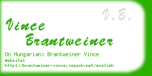 vince brantweiner business card